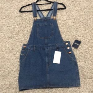 Forever 21 jean skirt overalls